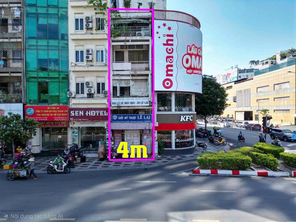 Xuất cảnh bán gấp  bán nhà mặt tiền lê lai 81.07m² 5 tầng  70 tỷ