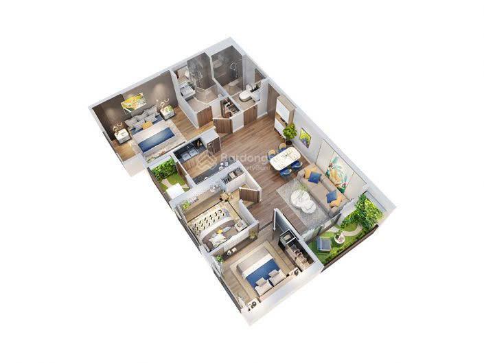 Chính chủ bán 3n  81m canopy, tầng trung, hướng mát  cam kết rẻ nhất khu chỉ 7,15 tỷ bao hết phí