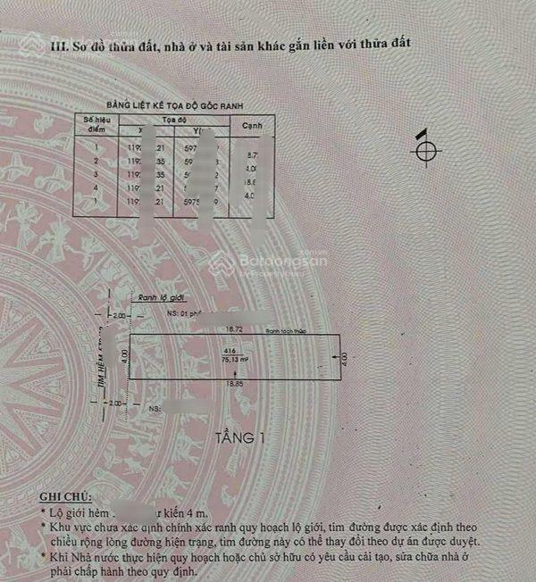 Bán nhà âu cơ  tân bình. thông số vàng 4x19 vuông vức tiện xây mới ngay lạc long quân. nhỉnh 6 tỷ