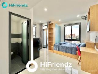 Căn hộ cho thuê | studio ban công | full nt  thang máy | gần chợ tân định  bờ kè hoàngsa trườngsa