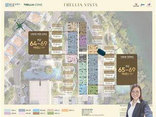 Giỏ hàng trellia vista căn hộ 2pn, 3pn & nhà phố kênh đào  giá từ 64 triệu/m2