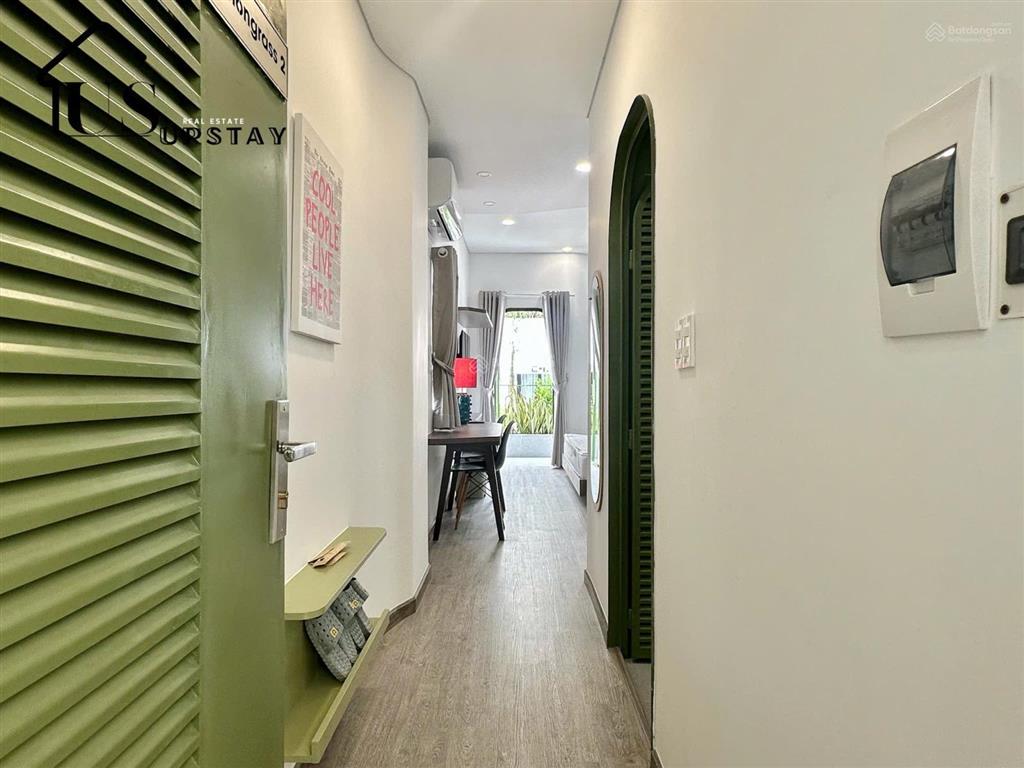 1pn, tách bếp 40m2, view cây xanh vibe homestay, hẻm ô tô thông bờ kè hoàng sa trường sa