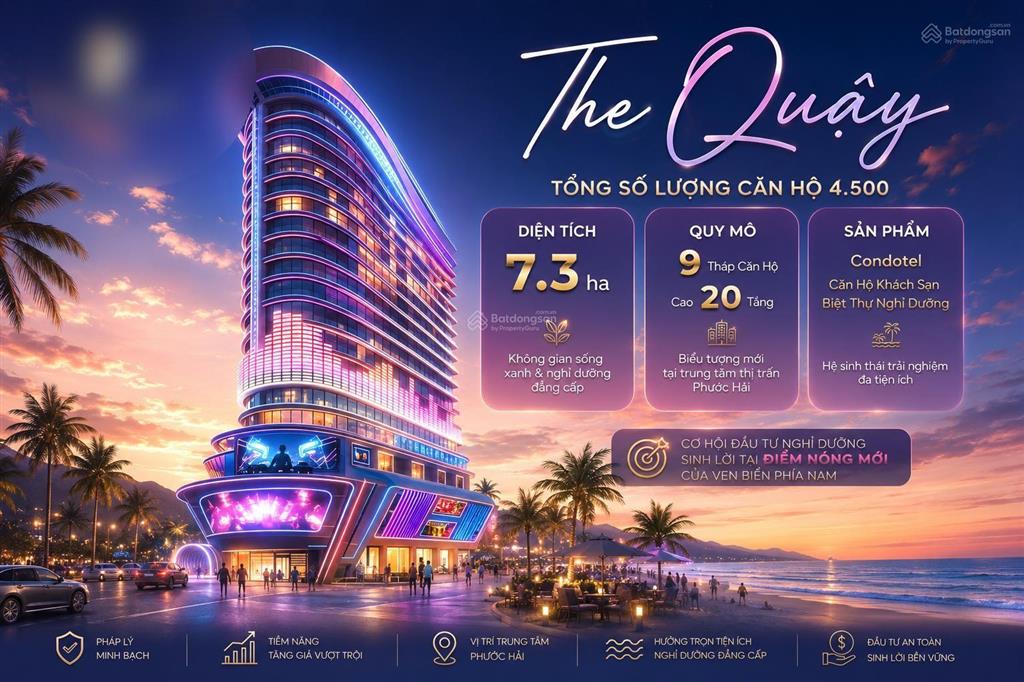 The quậy complex căn hộ biển bàn giao full nội thất đầu tiên tại phước hải