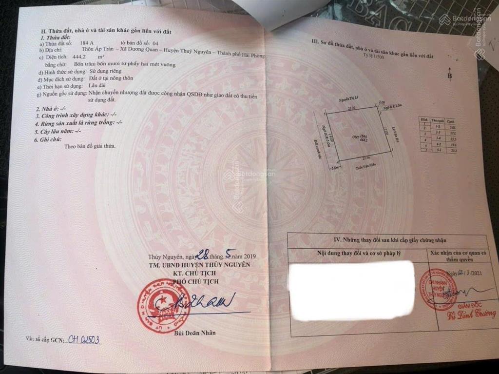 Bán đất biệt thự tại khu tdc áp tràn