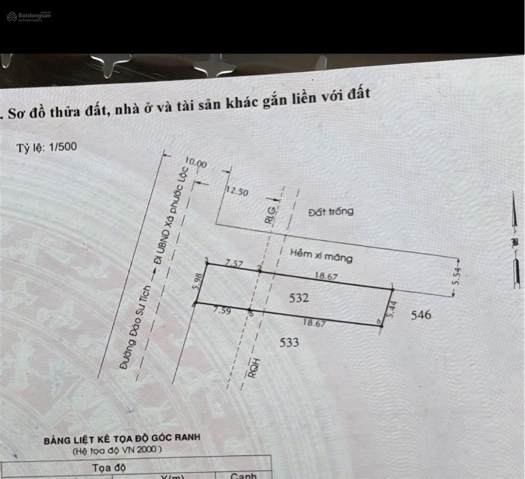 Bán đất lô góc 2 mặt tiền 6m x 25m đào sư tích phước lộc nhà bè.