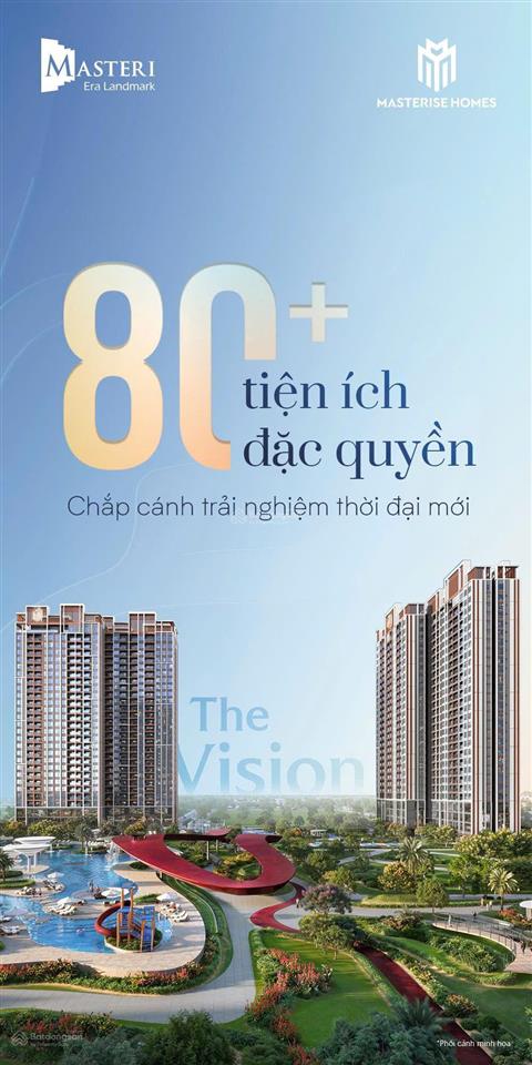 Duy nhất căn 1pn + tầng trung view đẹp tại masteri era landmark chỉ với 3 tỷ, hỗ trợ vay 0% ls