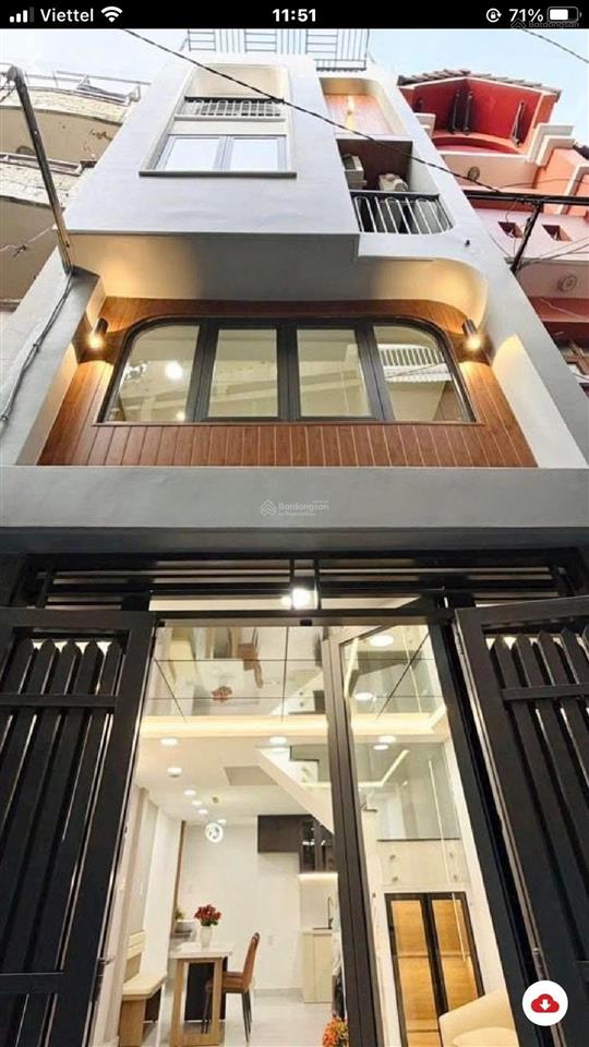 Bán nhà đẹp 5 tầng nở hậu full nội thất hẻm rộng giá 8.68 tỷ (tl)