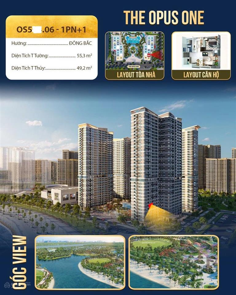 Sock, the opus one (os5) 1pn+ chỉ 3,99 tỷ  vay nh ân hạn gốc 5 năm