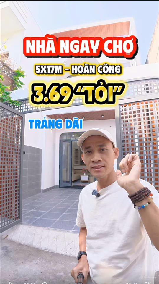 Cần bán nhà hoàn công gần ngay chợ phú thọ trảng dài, biên hoà | sân xe hơi | 3pn | 3.69 tỷ