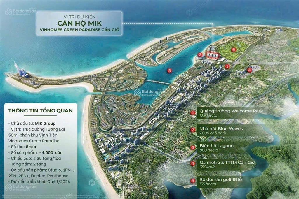 Giữ chỗ căn hộ vinhomes cần giờ, 2pn 65m2 dự kiến chỉ từ 4 tỷ