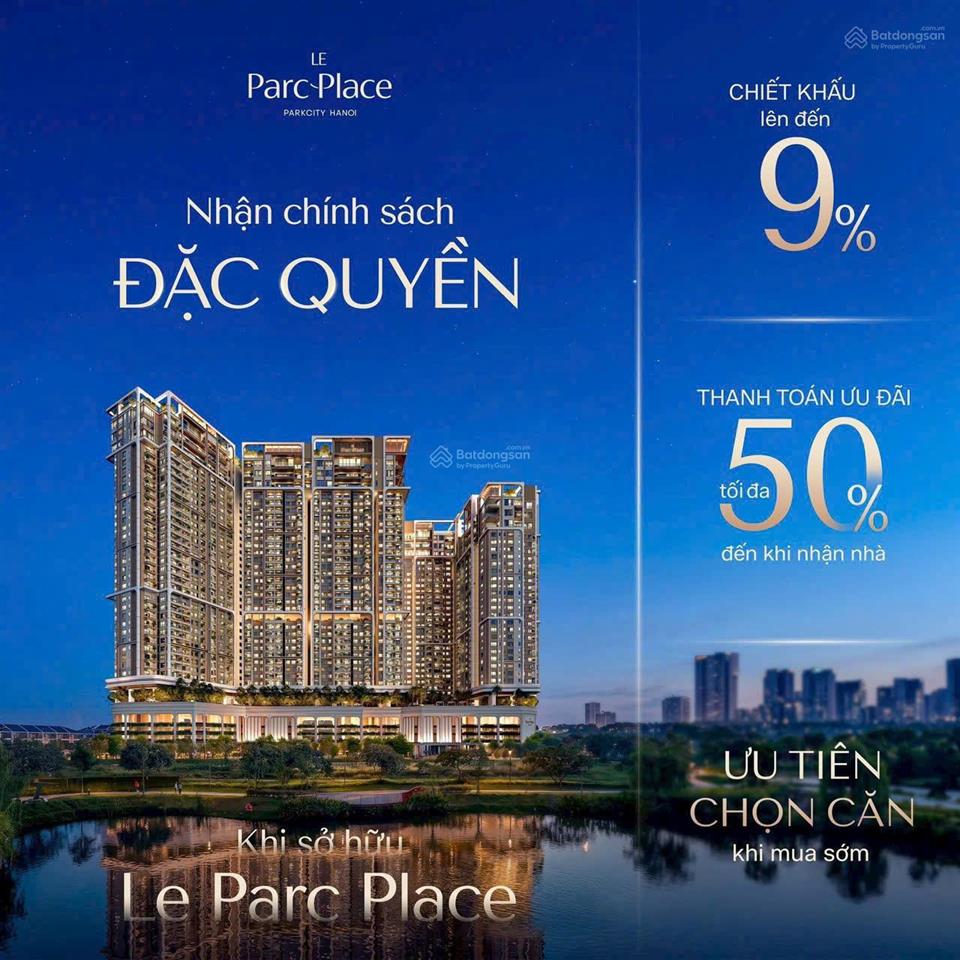 Mở bán quỹ căn hộ cao cấp 2pn+ diện tích 107m²  120m² dự án park city  phân khu le parc place.