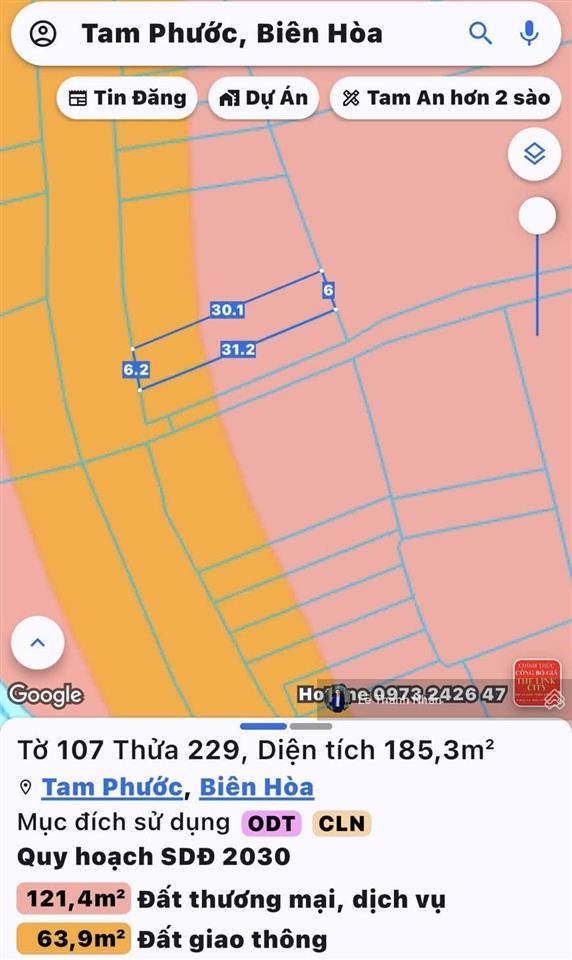 Mặt tiền chính dương diên nghệ tam phước ngay sát cầu long hưng mai khởi công, sổ hồng thổ cư.