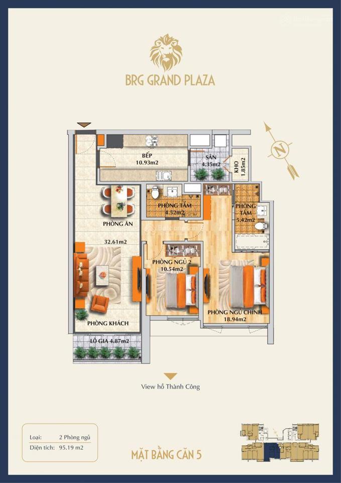 Bán căn 97m2 view hồ cccc diamond park plaza, láng hạ, thành công, ba đình, hà nội