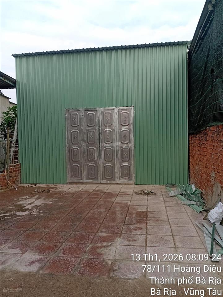 Cho thuê kho, diện tích kho ngang 6m, dài 12m, diện tích đất ngang 6m, dài 28,5m