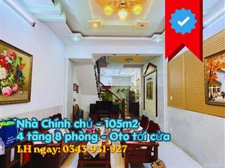 Chính chủ bán nhà tân hưng 105m²  4 tầng xe hơi chỉ 8 tỷ