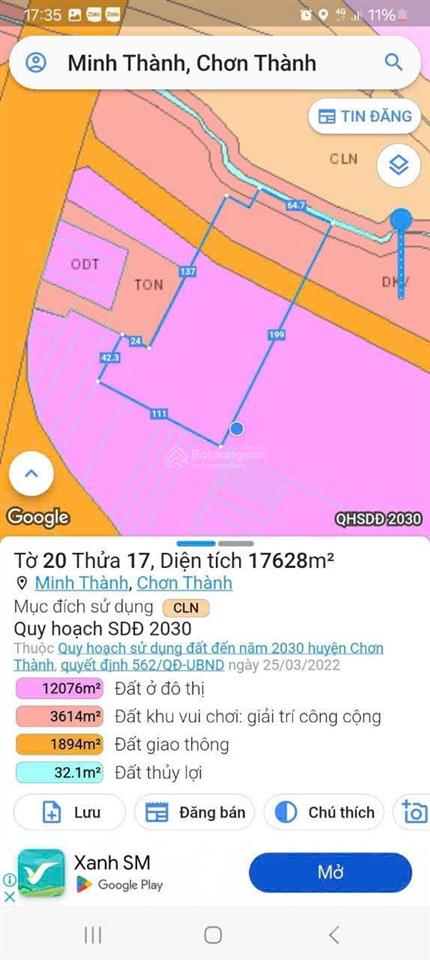 Chủ hạ giá từ 120 tỷ còn 79 tỷ 63.625,6 m² đất vàng ngay nút giao cao chơn thành tp. hcm đắk nông