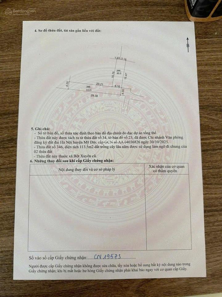 Đất đẹp bán tại bột xuyên mỹ đức  hà nội. diện tích 80m² full thổ cư