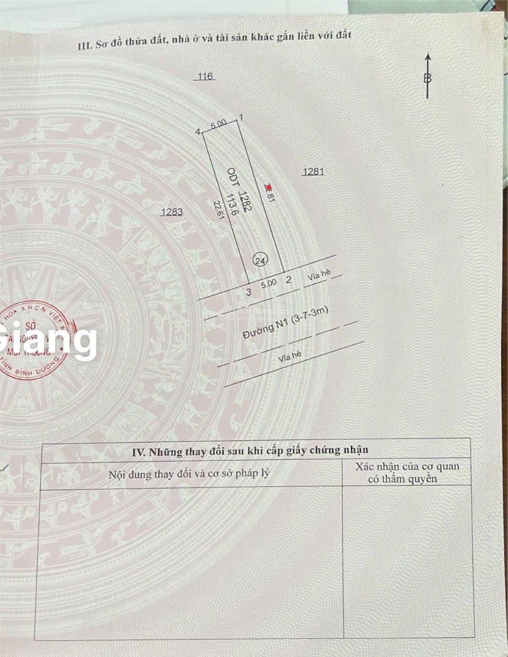 Bán đất 2 mặt tiền ngay aeon mall thuận an kdc chỉnh trang hòa lân 2 dt 114m2,kdcvietsinglộc phát