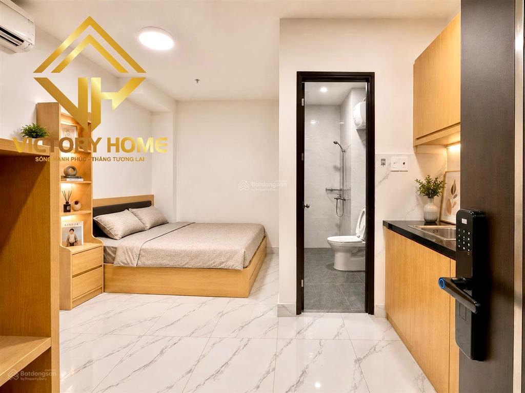 Studio full nội thất gỗ xịn sò ngay lê trực, bình thạnh