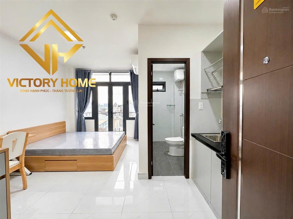 Studio ban công view thoáng  toà nhà cao cấp có lễ tân & bảo vệ 24/7  bình thạnh