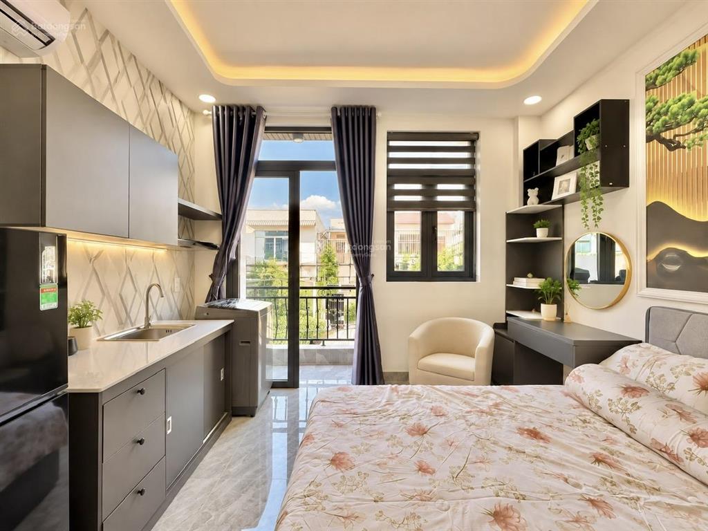 Căn hộ ban công đỗ thúc tịnh, gò vấp full nội thất, thiết kế sang xịn