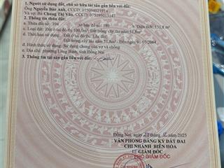 Mình cần bán lô đất ngay bên hông hành chính công phường long bình (ubnd phường hố nai cũ)