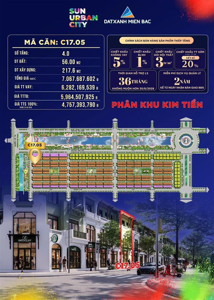 Liền kề sun urban siêu tốt, chỉ 4,7 tỷ đã có căn đẹp