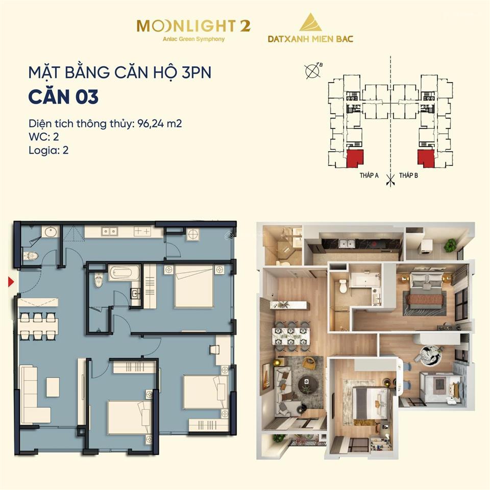 Siêu phẩm 3pn chỉ 66tr/m2 nằm trong đại đô thị xanh phía tây hà nội