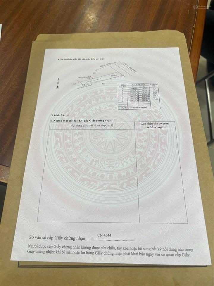 Bán đất tại quốc lộ 22b, tân phong, tân biên, tây ninh, 2.3 tỷ, 550.8m2