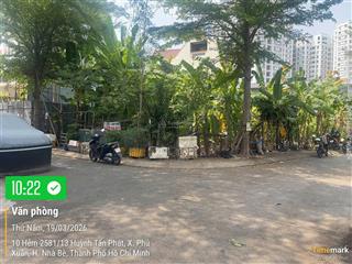 Lô góc với dt 10 x 16 giá chi 6,4 tỷ  hẻm 8m  đường huỳnh tấn phát nhà bè gần khu dc anh tuấn