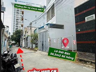 Cần bán lô đất giá đầu tư ngay sát mặt tiền võ văn hát  4,15 tỷ / 56.3m2