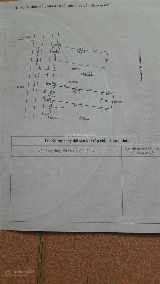 Chính chủ gửi bán nhà bình tân  hẻm thông 6m  giá chỉ 4.35 tỷ (tl) dt 4x18m  2 tầng