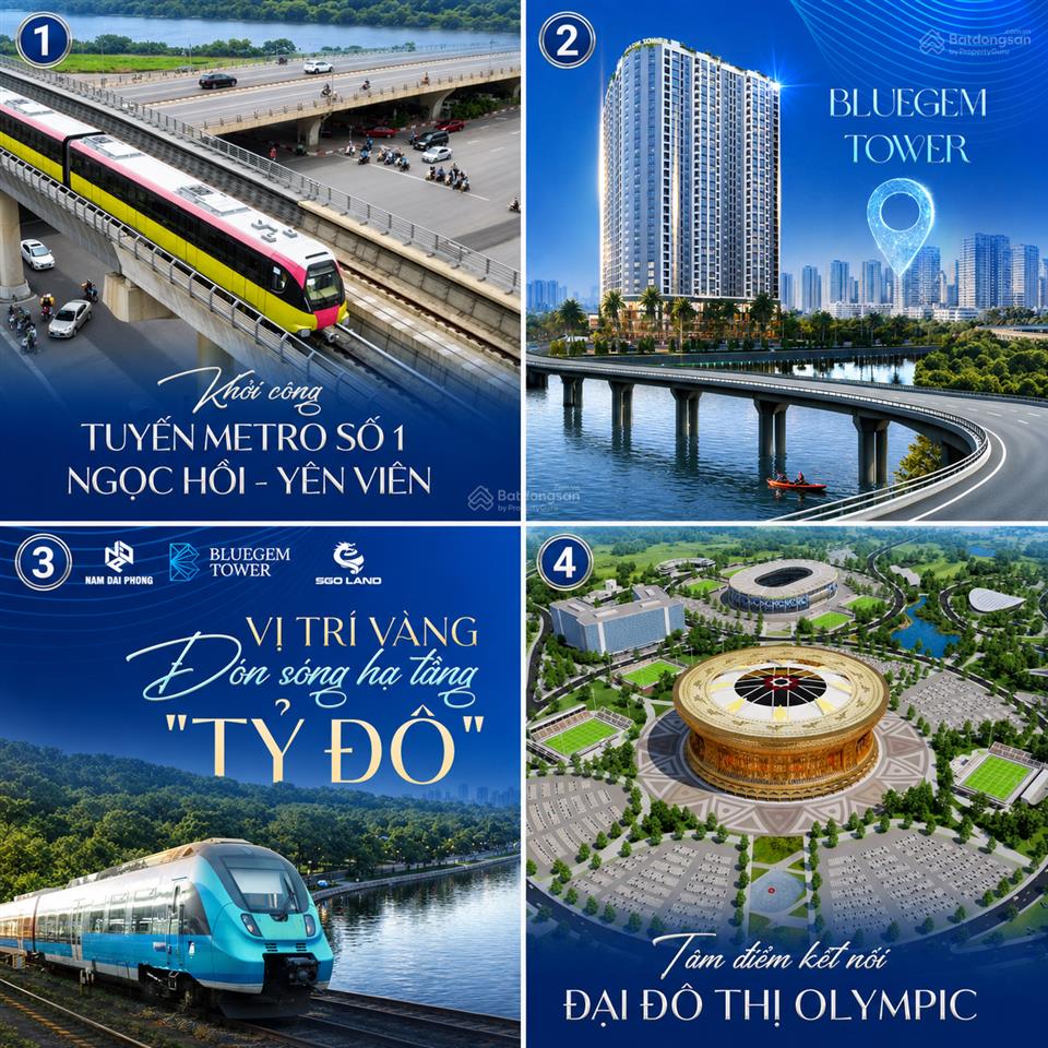 Thanh toán 2 tỷ nhận nhà t7, cc bluegem tower, ưu đãi 800tr 3pn 6,5 tỷ/ 85m², vay 6,5%