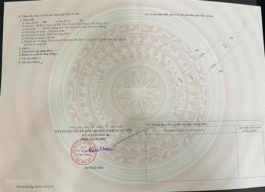 Lô đất giáp dự án 66m2 tại ấp kim ngưu  văn giang, đường ô tô đỗ cửa