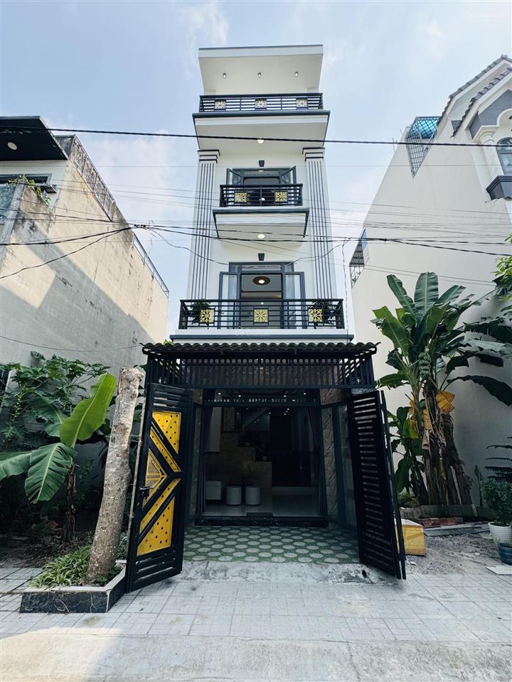 Bán nhà đẹp giá rẻ nhà 4 tấm nhà mới dt 4x15=60m2 shr hoàn công chủ tặng đầy đủ nội thất cao cấp