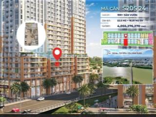 Căn hộ 1pn + sân vườn riêng spana tower hòa xuân, lãi 0% 24th, view sông, pháo hoa. chiết khấu cao