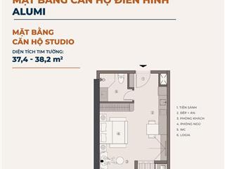 Chỉ loanh quanh vốn 700tr+ anh chị sở hữu ngay căn hộ nhỏ xinh 38,2 m2 tận hưởng đủ tiện ích.