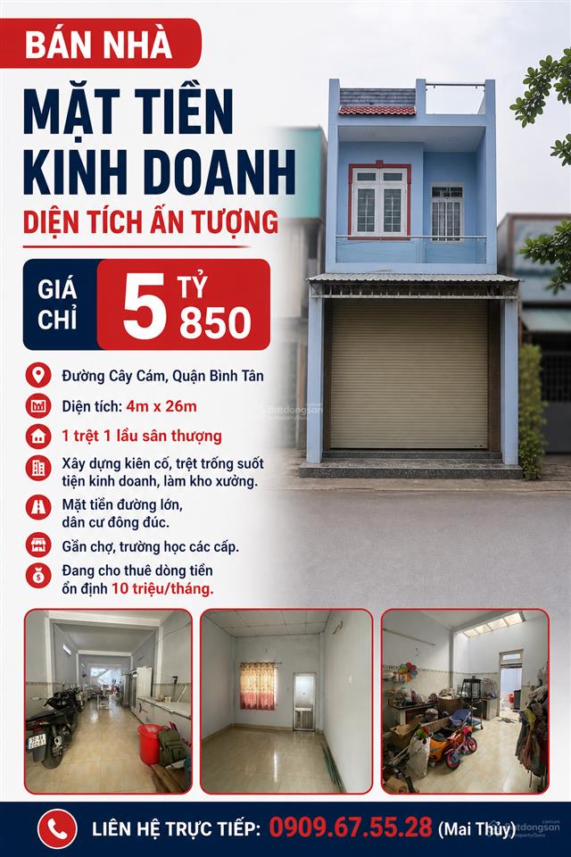 Bán nhà mặt tiền kinh doanh diện tích ấn tượng