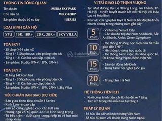 Nhận booking imperia sky park ,nam an khánh, hoài đức, chiết khâu cao