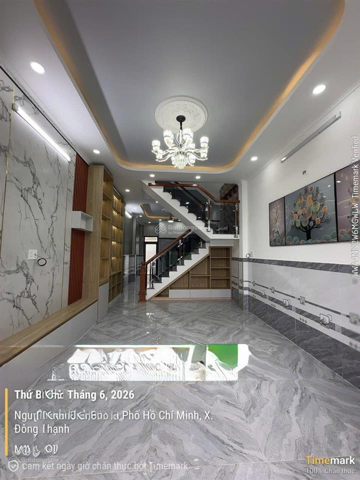 Nhà sổ hồng riêng thới tam thôn  hóc môn (đông thạnh mới)  đường 4m xe 7 chỗ tận nhà chỉ 4,7 tỷ