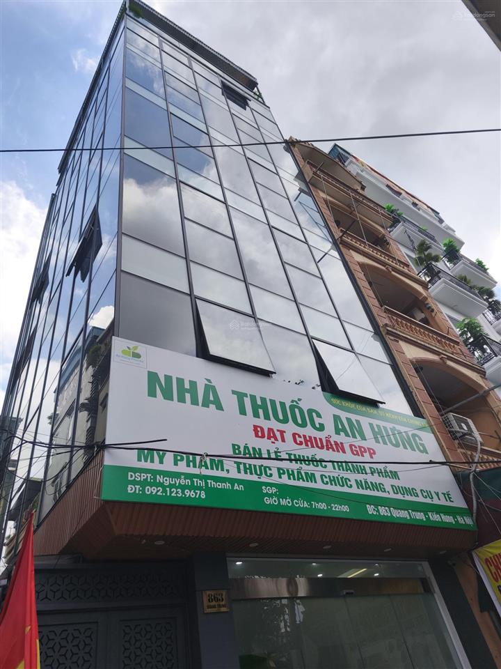 Bán nhà mặt đường quang trung 50m 7 tầng thang máy 16 tỷ 38