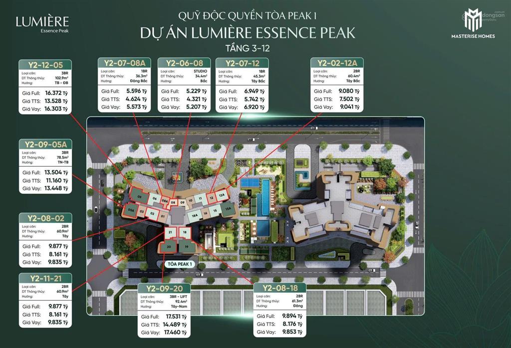 Căn hộ 2pn lumière view đại lộ, giá tốt vin cổ loa