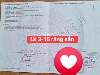 Đấu giá rặng sắn cao dương lk3  15 diện tích 72,5m2, mặt tiền = hậu 5m vuông vắn