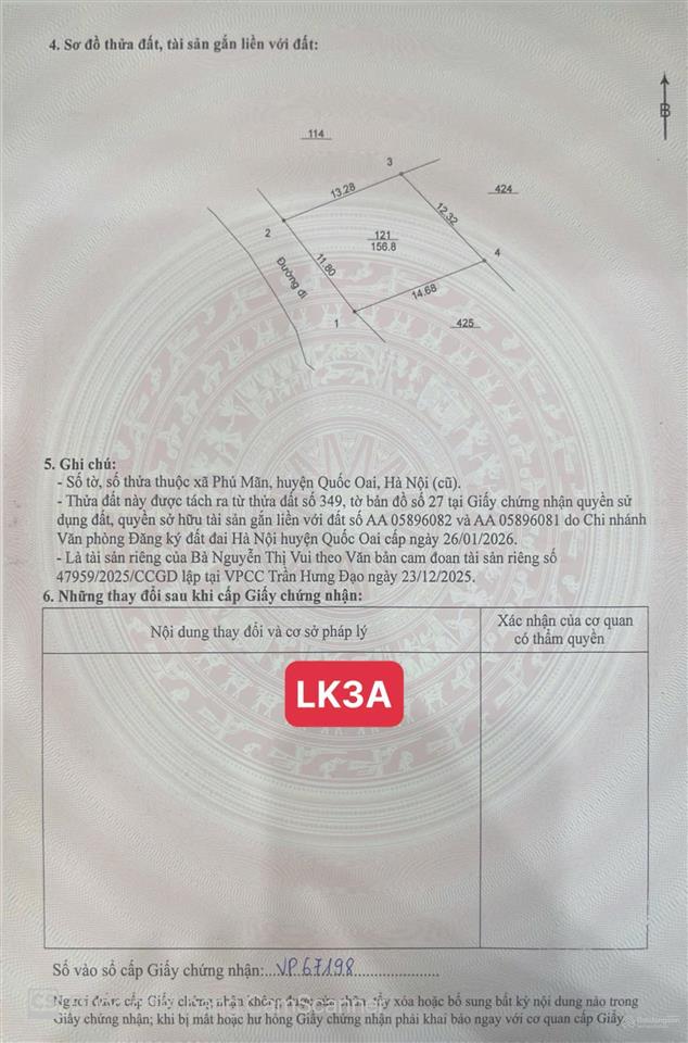 Bán đất khu đô điều hòa phú cát 157m2 mt 11m nở hậu 12m giá 29 tr/m2. 0977 514 ***