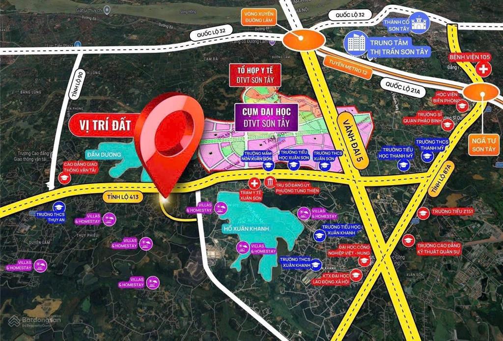 Chính chủ chúng tôi bán đất f0 tại p. tùng thiện, sơn tây, tp hà nội giá 1.7 tỷ 0977 514 ***