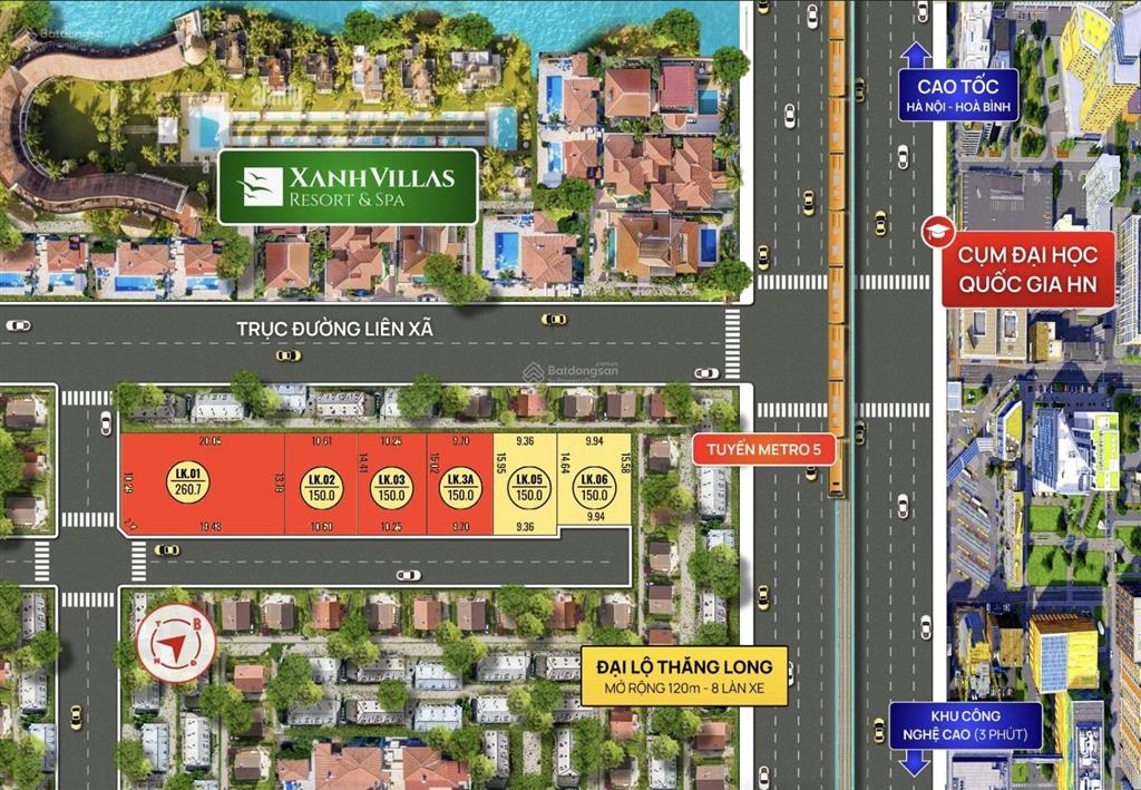 Bán đất gần xanh villas, thạch thất, hà nội, 35 triệu/m2, 150m2, xây ngay cho thuê 0977 514 ***