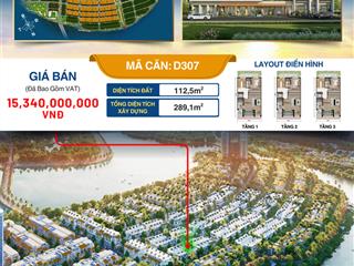 Chỉ 15 tỷ sở hữu ngay căn nhà liền kề 112,5m2 charmora city  sun nha trang