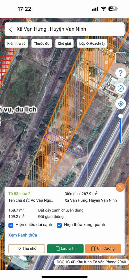 Bán đất 5,6 tỷ xuân tự 2 vạn hưng, vạn ninh, khánh hòa