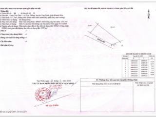 Bán đất tân dân 1, vạn thắng, khánh hòa | 400m2 thổ cư | 12,2tr/m2