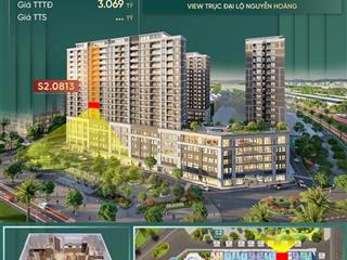 Sở hữu căn 2pn ban công đông nam diện tích tương đương 3pn